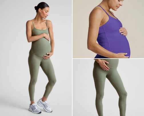 maternity fits activewear 🤰🏻🩵 cover photo collage