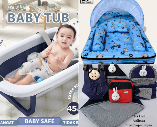 perlengkapan bayi cover photo collage
