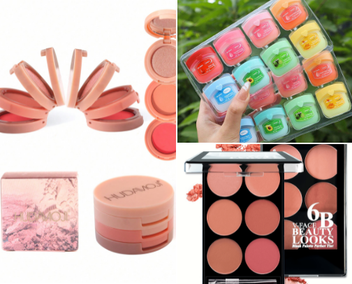 Beauty products cover photo collage