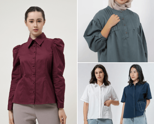 Kemeja Wanita: Gaya Elegan untuk Setiap Kesempatan cover photo collage