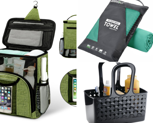 Camp Shower Caddy and Bathhouse Gear I Wish I Had My First Summer cover photo collage