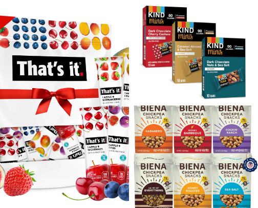 Easy Amazon Snacks for Low-Energy Days (Healthy + Comfort Picks) cover photo collage