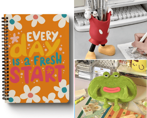 📓Stationary ✏️ cover photo collage