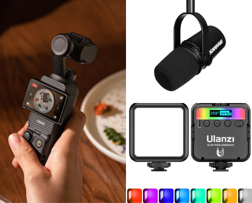 The Ultimate Creator Kit 🤳📷: 10 Essentials to Take Your Content to the Next Level cover photo collage