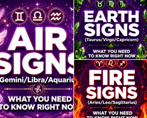 Zodiac Sign Element Readings cover photo collage