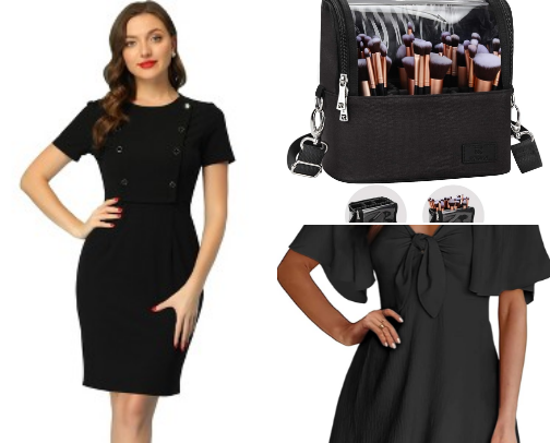 Clothes to wear working at a makeup counter cover photo collage