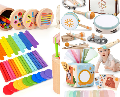 Montessori baby toys 9-12 months cover photo collage