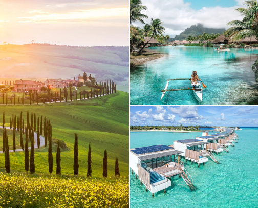 Travel places 🛩 cover photo collage
