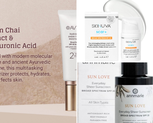 Best SPF Products for Glowing Skin | Face & Body Sunscreens You’ll Actually Want to Wear cover photo collage