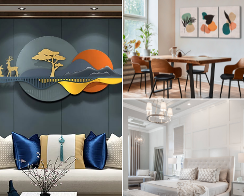 House decorations(Paintings and other decorative materials) cover photo collage