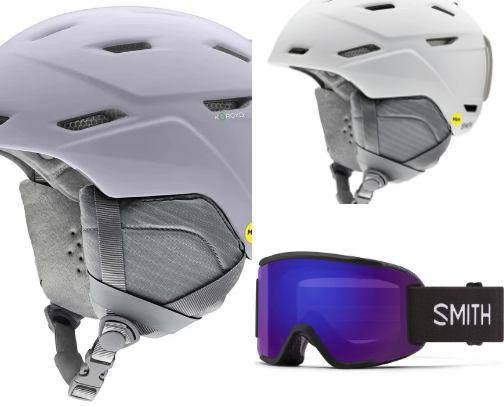 Ski accessories cover photo collage