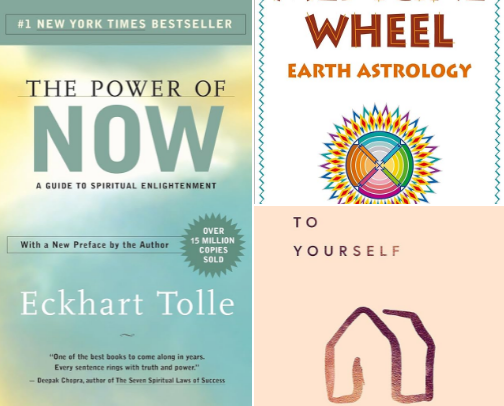 Books that help in hard times. cover photo collage