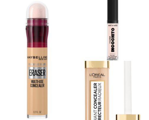 Best Drugstore Concealer: Not heavy, cakey, lasts all day full coverage! cover photo collage