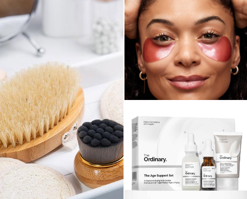my late 30's skincare favs ✨ cover photo collage