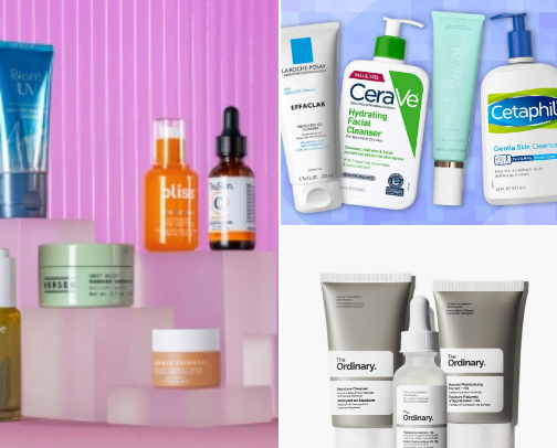 Skincare for oily and dry skin cover photo collage