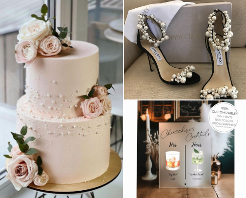 Here comes the bride cover photo collage