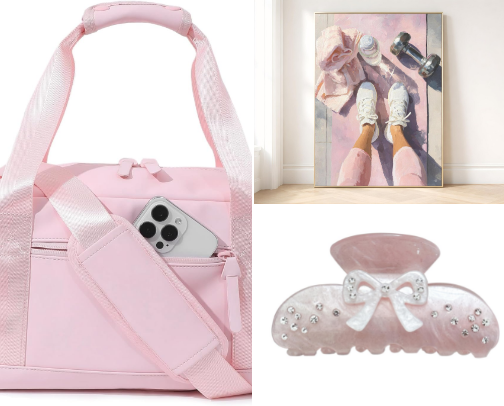 Pink At-Home Gym 💕 | That Girl Workout Setup cover photo collage