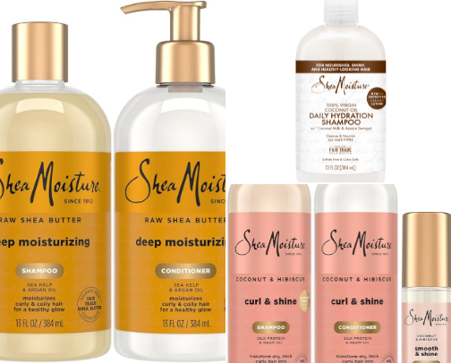 Hair care products cover photo collage