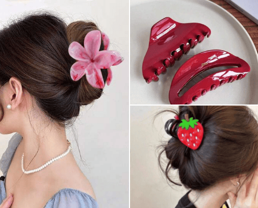 Aesthetic Hair Clips 🎀 cover photo collage