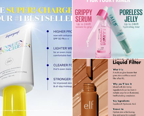 Full Face Affordable Drug Store Makeup cover photo collage
