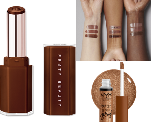 Brown lipsticks cover photo collage