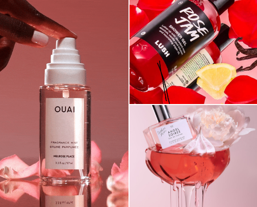 Rose Perfume & Body Care cover photo collage