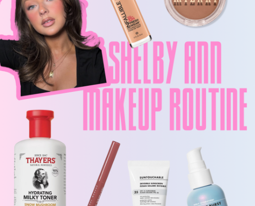 Shelby Ann’s Drugstore fav makeup products cover photo collage