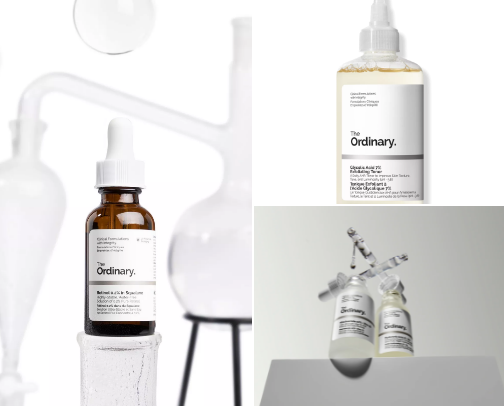 Skin care products cover photo collage