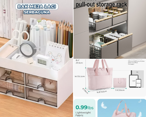 “Girls’ Items That Make Life More Organized & Calm” cover photo collage