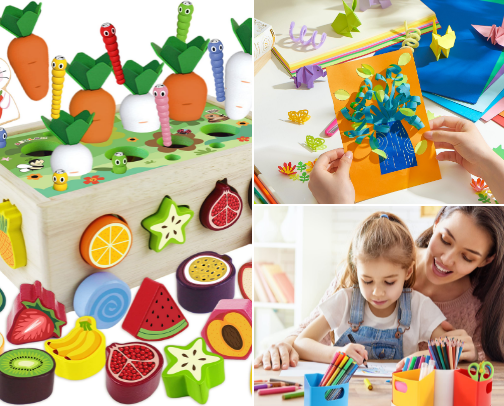 🏡Smart Home Learning Tools for Kids. Creative homeschooling essentials that spark joy and curiosity. cover photo collage