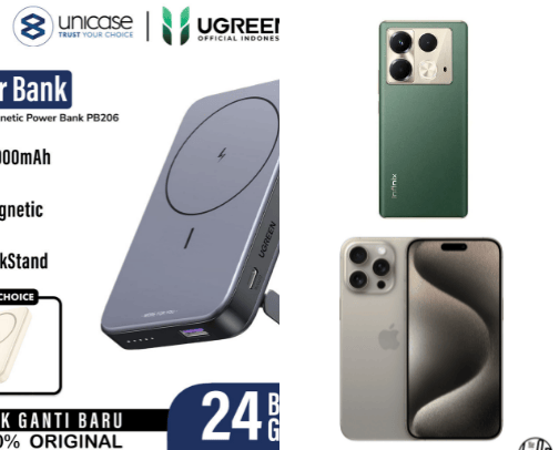 Gadget,power bank, printer etc cover photo collage