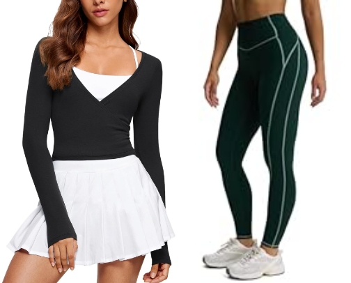 current favorite Amazon activewear 💛 cover photo collage