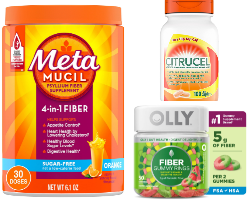 Best Fiber Supplements for Constipation cover photo collage