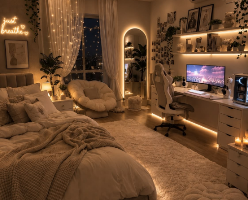 ♡ Aesthetic Bedroom Decor | Cozy, Pinterest-Inspired & Cute Room Essentials ♡ cover photo collage