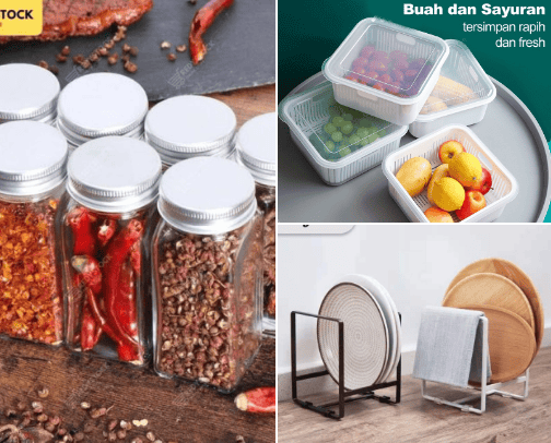 Rekomendasi Peralatan Estetis untuk Dapur Kecil cover photo collage