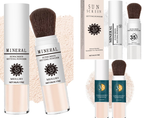 Shine-Free SPF Face Powders cover photo collage