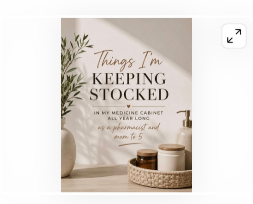 What I’m keeping stocked in my medicine cabinet all year long as a pharmacist and mother of 5! cover photo collage