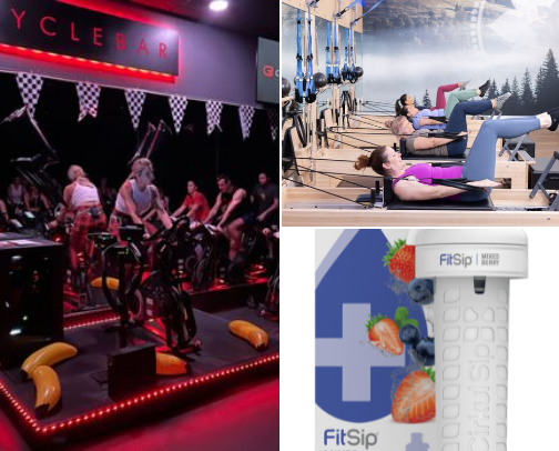 Gym workouts and accessories cover photo collage