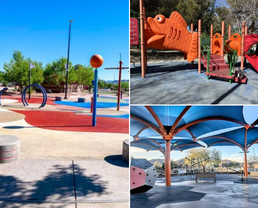 Parks with splash pads for kids ..Henderson NV cover photo collage