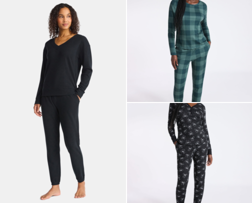 Women's Waffle Knit Pajama Sets cover photo collage