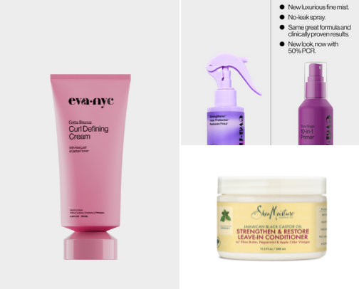 My favorite curly hair products cover photo collage