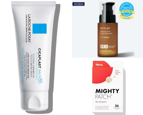 skincare i’m using as a Licensed Medical Esthetician!! cover photo collage