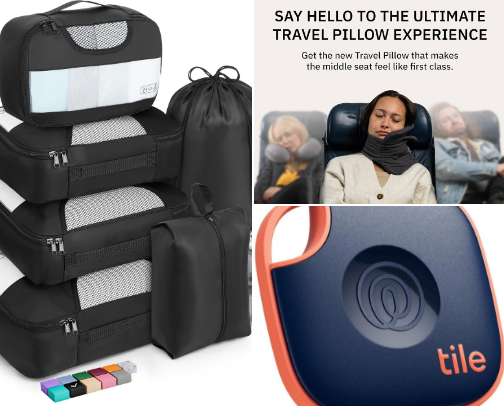 “Must-Have Travel Essentials for Smart, Light Packing ✈️” cover photo collage