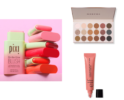 All the steps in makeup cover photo collage