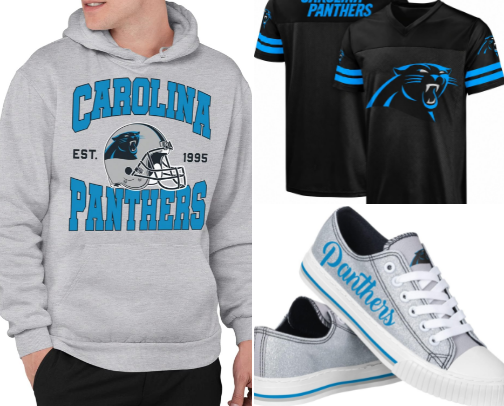 Carolina Panthers Game Day Essentials: Apparel, Snacks, Decor, and Accessories cover photo collage
