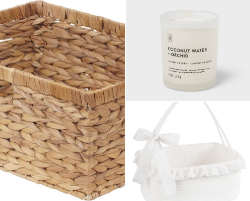 Colored Themed Gift Basket | White cover photo collage