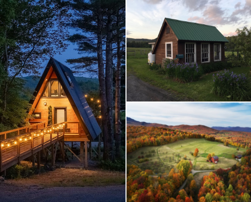 10 Cozy Vermont Airbnbs for a Weekend Getaway cover photo collage