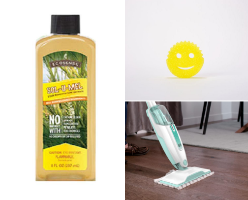 Cleaning products cover photo collage