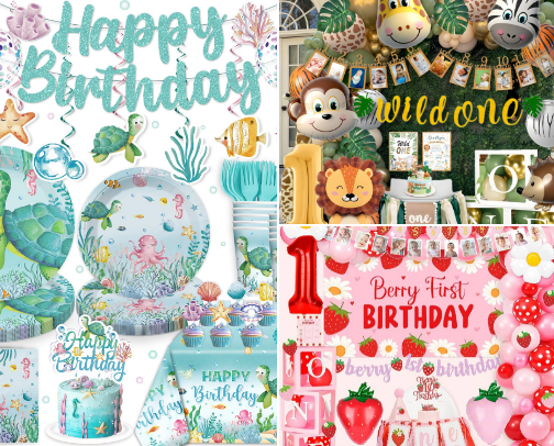 Toddler/Baby Birthday Themes 🎉🥳 cover photo collage