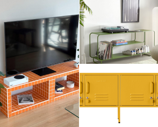 The best tv stand for your MCM living room cover photo collage